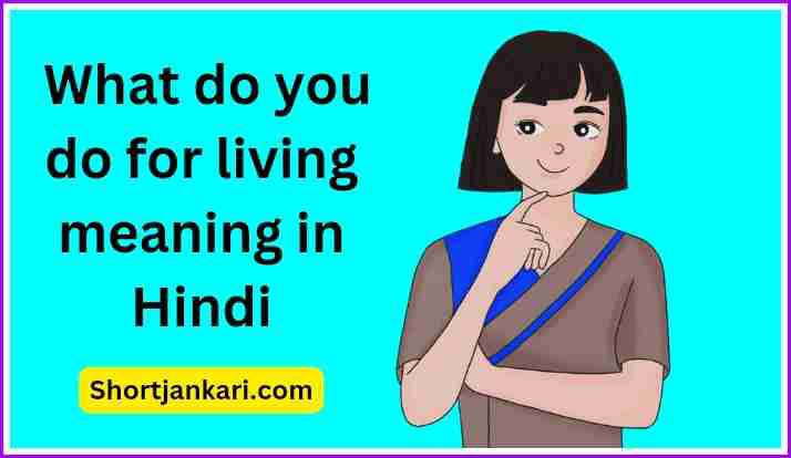 What do you do for living meaning in Hindi