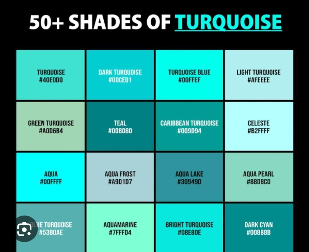 50 + Shades Of Turquoise 